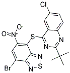 4-[(7-BROMO-5-NITRO-2,1,3-BENZOTHIADIAZOL-4-YL)THIO]-2-TERT-BUTYL-6-CHLOROQUINAZOLINE Struktur