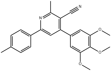 2-METHYL-6-(4-METHYLPHENYL)-4-(3,4,5-TRIMETHOXYPHENYL)NICOTINONITRILE Struktur