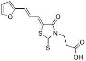 3-[5-(3-FURAN-2-YL-ALLYLIDENE)-4-OXO-2-THIOXO-THIAZOLIDIN-3-YL]-PROPIONIC ACID Struktur