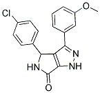 4-(4-CHLOROPHENYL)-3-(3-METHOXYPHENYL)-4,5-DIHYDROPYRROLO[3,4-C]PYRAZOL-6(1H)-ONE Struktur