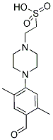 2-[4-(4-FORMYL-2,5-DIMETHYLPHENYL)PIPERAZIN-1-YL]ETHANESULFONIC ACID Struktur