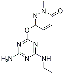 6-{[4-AMINO-6-(ETHYLAMINO)-1,3,5-TRIAZIN-2-YL]OXY}-2-METHYLPYRIDAZIN-3(2H)-ONE Struktur