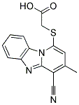 [(4-CYANO-3-METHYLPYRIDO[1,2-A]BENZIMIDAZOL-1-YL)THIO]ACETIC ACID Struktur