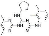 (Z)-1-((CYCLOPENTYLAMINO)(4,6-DIMETHYLPYRIMIDIN-2-YLAMINO)METHYLENE)-3-(2,3-DIMETHYLPHENYL)THIOUREA Struktur