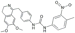 1-(4-((6,7-DIMETHOXY(3,4-DIHYDROISOQUINOLYL))METHYL)PHENYL)-3-(4-METHYL-3-NITROPHENYL)UREA Struktur