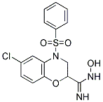 4-BENZENESULFONYL-6-CHLORO-N-HYDROXY-3,4-DIHYDRO-2H-BENZO[1,4]OXAZINE-2-CARBOXAMIDINE Struktur