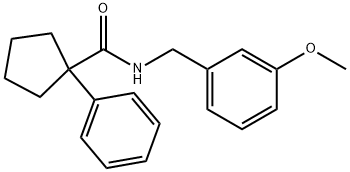 N-((3-METHOXYPHENYL)METHYL)(PHENYLCYCLOPENTYL)FORMAMIDE Struktur