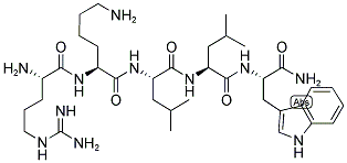 H-ARG-LYS-LEU-LEU-TRP-NH2 Struktur