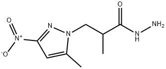 2-METHYL-3-(5-METHYL-3-NITRO-PYRAZOL-1-YL)-PROPIONIC ACID HYDRAZIDE Struktur