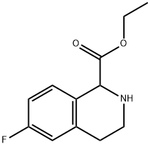 6-FLUORO-1,2,3,4-TETRAHYDRO-ISOQUINOLINE-1-CARBOXYLIC ACID ETHYL ESTER Struktur