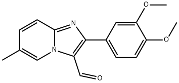 2-(3,4-DIMETHOXY-PHENYL)-6-METHYL-IMIDAZO[1,2-A]-PYRIDINE-3-CARBALDEHYDE Struktur