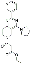 3-OXO-3-(2-PYRIDIN-3-YL-4-PYRROLIDIN-1-YL-7,8-DIHYDRO-5H-PYRIDO[4,3-D]PYRIMIDIN-6-YL)-PROPIONIC ACID ETHYL ESTER Struktur