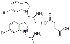 (S)-1-(6-BROMO-2,3-DIHYDROINDOL-1-YL)-2-PROPYLAMINE HEMIFUMARATE SALT Struktur