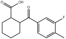 CIS-2-(3-FLUORO-4-METHYLBENZOYL)CYCLOHEXANE-1-CARBOXYLIC ACID Struktur