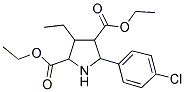 DIETHYL 5-(4-CHLOROPHENYL)-3-ETHYL-2,4-PYRROLIDINEDICARBOXYLATE Struktur