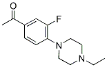 1-[4-(4-ETHYLPIPERAZIN-1-YL)-3-FLUOROPHENYL]ETHANONE Struktur