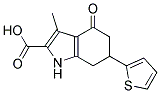 3-METHYL-4-OXO-6-THIOPHEN-2-YL-4,5,6,7-TETRAHYDRO-1H-INDOLE-2-CARBOXYLIC ACID Struktur