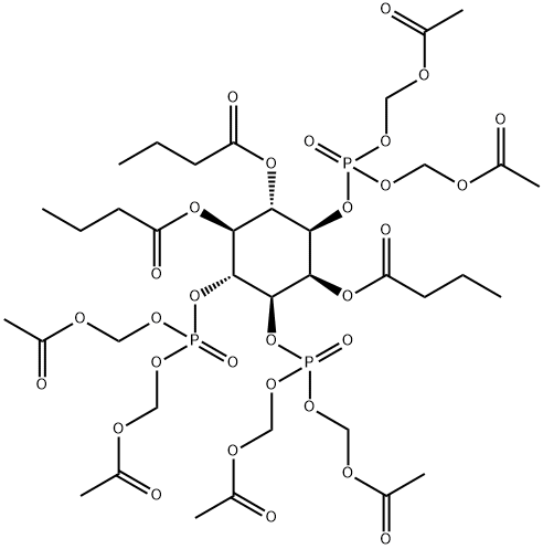 2,5,6-TRI-O-BUTYRYL-MYO-INOSITOL-1,3,4-TRISPHOSPHATE-HEXAKIS(ACETOXYMETHYL) ESTER Struktur