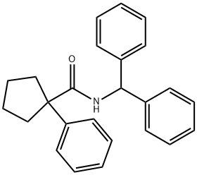 N-(DIPHENYLMETHYL)(PHENYLCYCLOPENTYL)FORMAMIDE Struktur