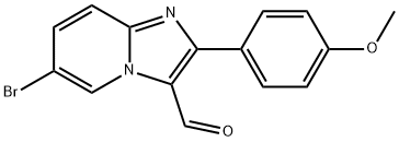 6-BROMO-2-(4-METHOXY-PHENYL)-IMIDAZO[1,2-A]-PYRIDINE-3-CARBALDEHYDE Struktur