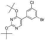 5-(3-BROMO-5-CHLOROPHENYL)-2,4-DITERT-BUTOXYPYRIMIDINE Struktur