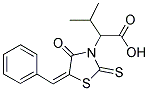 5-BENZYLIDINE-ALPHA-ISOPROPYL-4-OXO-2-THIOXO-3-THIOZOLIDINEACETIC ACID Struktur