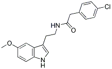 2-(4-CHLOROPHENYL)-N-[2-(5-METHOXY-1H-INDOL-3-YL)ETHYL]ACETAMIDE Struktur