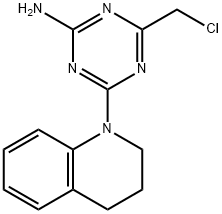 4-CHLOROMETHYL-6-(3,4-DIHYDRO-2H-QUINOLIN-1-YL)-[1,3,5]TRIAZIN-2-YLAMINE Struktur