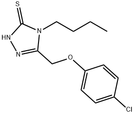 4-BUTYL-5-(4-CHLOROPHENOXYMETHYL)-4H-1,2,4-TRIAZOLE-3-THIOL Struktur