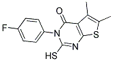 3-(4-FLUOROPHENYL)-2-MERCAPTO-5,6-DIMETHYLTHIENO[2,3-D]PYRIMIDIN-4(3H)-ONE Struktur