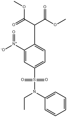 DIMETHYL 2-(4-[(ETHYLANILINO)SULFONYL]-2-NITROPHENYL)MALONATE Struktur