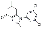 1-(3,5-DICHLOROPHENYL)-2,6-DIMETHYL-5,6,7-TRIHYDROINDOL-4-ONE Struktur