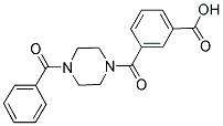 3-[(4-BENZOYLPIPERAZIN-1-YL)CARBONYL]BENZOIC ACID Struktur