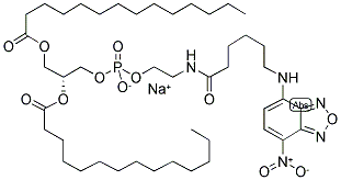 N-(NBD-AMINOCAPROYL)-1,2-DIMYRISTOYL-SN-GLYCERO-3-PHOSPHOETHANOLAMINE SODIUM SALT Struktur