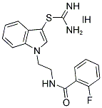 1-(2-[(2-FLUOROBENZOYL)AMINO]ETHYL)-1H-INDOL-3-YL IMIDOTHIOCARBAMATE HYDROIODIDE Struktur