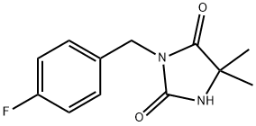 3-(4-FLUOROBENZYL)-5,5-DIMETHYL-1H-IMIDAZOLE-2,4(3H,5H)-DIONE Struktur