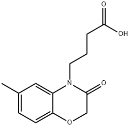 4-(2,3-DIHYDRO-6-METHYL-3-OXOBENZO[B][1,4]OXAZIN-4-YL)BUTANOIC ACID Struktur