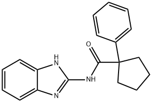 N-BENZIMIDAZOL-2-YL(PHENYLCYCLOPENTYL)FORMAMIDE Struktur