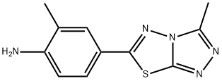 2-METHYL-4-(3-METHYL-[1,2,4]TRIAZOLO-[3,4-B][1,3,4]THIADIAZOL-6-YL)-PHENYLAMINE Struktur