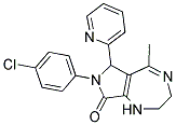 7-(4-CHLOROPHENYL)-5-METHYL-6-PYRIDIN-2-YL-2,3,6,7-TETRAHYDROPYRROLO[3,4-E][1,4]DIAZEPIN-8(1H)-ONE Struktur