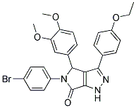 5-(4-BROMOPHENYL)-4-(3,4-DIMETHOXYPHENYL)-3-(4-ETHOXYPHENYL)-4,5-DIHYDROPYRROLO[3,4-C]PYRAZOL-6(1H)-ONE Struktur