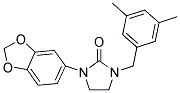 1-(1,3-BENZODIOXOL-5-YL)-3-(3,5-DIMETHYLBENZYL)IMIDAZOLIDIN-2-ONE Struktur