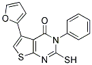 5-(2-FURYL)-2-MERCAPTO-3-PHENYLTHIENO[2,3-D]PYRIMIDIN-4(3H)-ONE Struktur