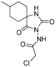 2-CHLORO-N-(8-METHYL-2,4-DIOXO-1,3-DIAZA-SPIRO[4.5]DEC-3-YL)-ACETAMIDE Struktur