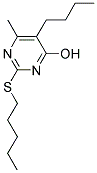 5-BUTYL-6-METHYL-2-(PENTYLTHIO)PYRIMIDIN-4-OL Struktur