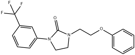 1-(2-PHENOXYETHYL)-3-[3-(TRIFLUOROMETHYL)PHENYL]TETRAHYDRO-2H-IMIDAZOL-2-ONE Struktur