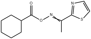 2-([(CYCLOHEXYLCARBONYL)OXY]ETHANIMIDOYL)-1,3-THIAZOLE Struktur