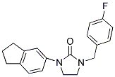 1-(2,3-DIHYDRO-1H-INDEN-5-YL)-3-(4-FLUOROBENZYL)IMIDAZOLIDIN-2-ONE Struktur