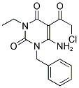 6-AMINO-1-BENZYL-5-(2-CHLORO-ACETYL)-3-ETHYL-1H-PYRIMIDINE-2,4-DIONE Struktur