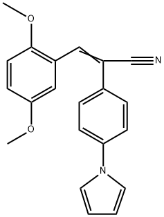 (Z)-3-(2,5-DIMETHOXYPHENYL)-2-[4-(1H-PYRROL-1-YL)PHENYL]-2-PROPENENITRILE Struktur